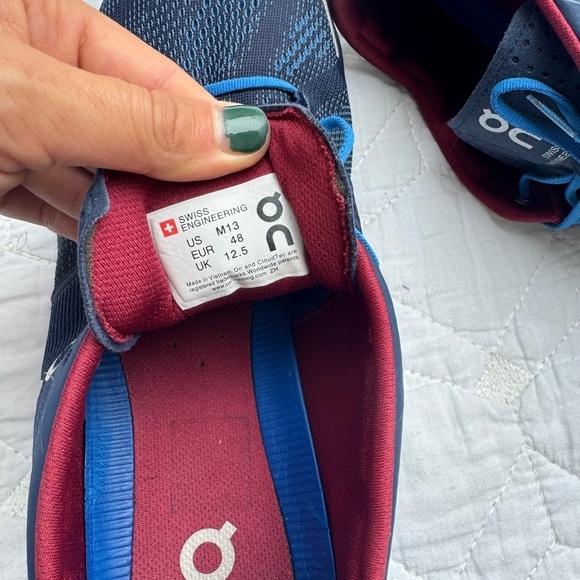 On Cloud Running Blue Athletic Shoes - Picture 5 of 5